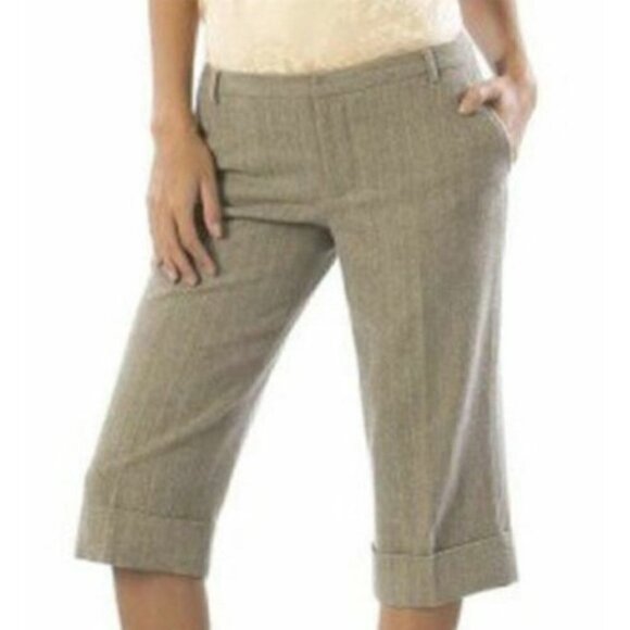 Paul And Joe For Target Size Small Womens Juniors 1 Brown Wool Cropped Pants - Picture 1 of 4